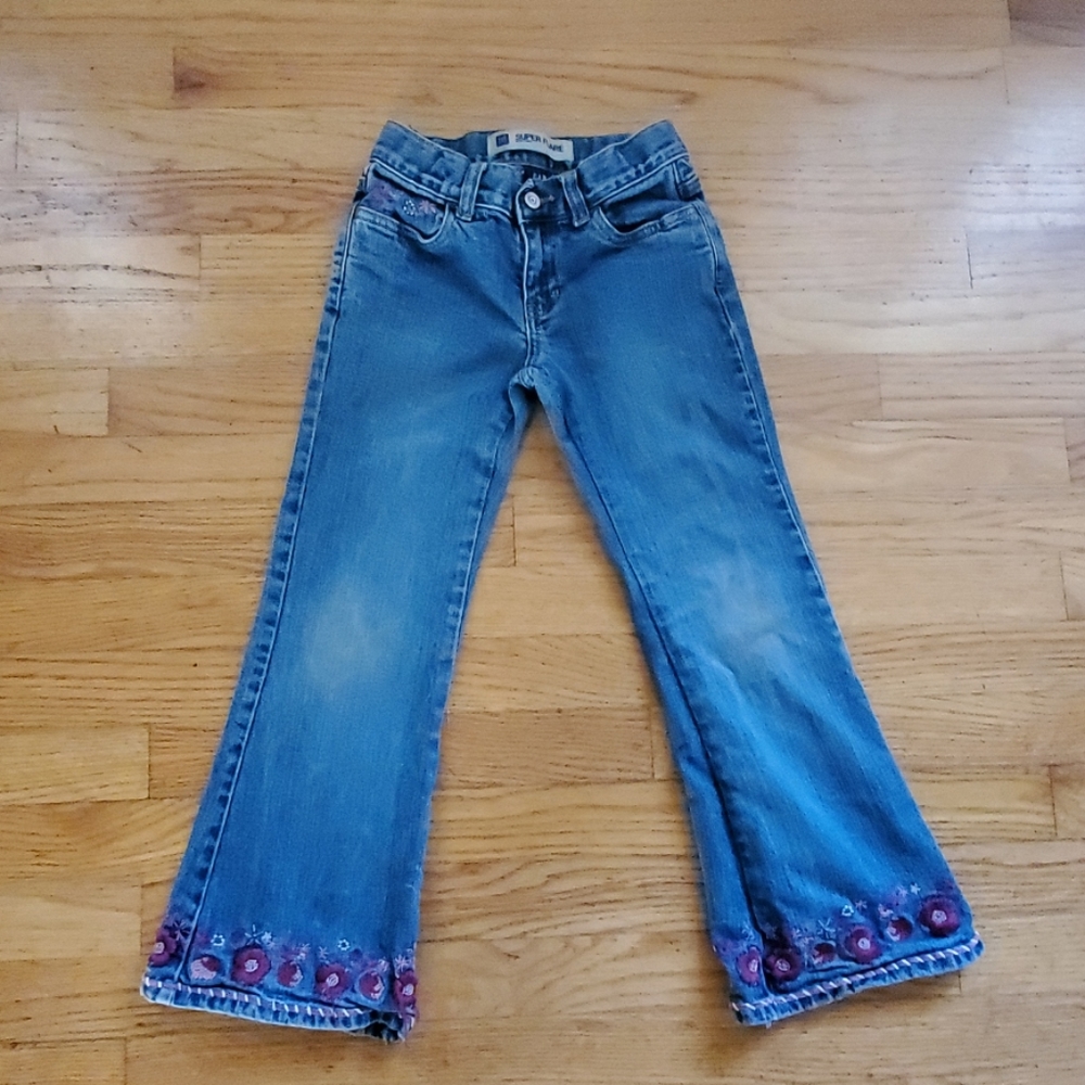 Gap denim embroidered jeans